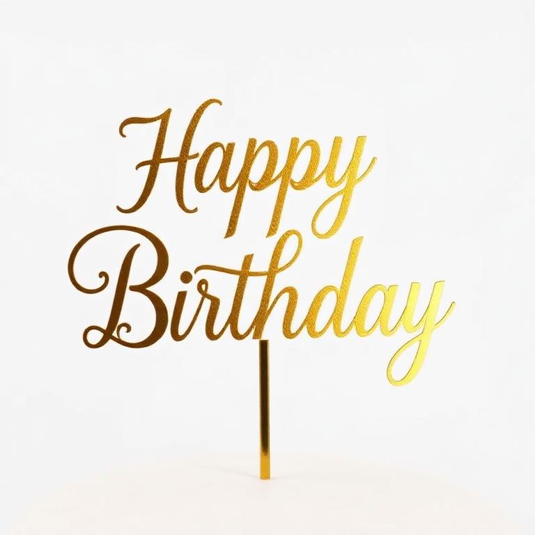 Gold Cake Topper